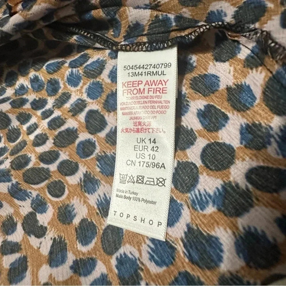 Topshop Animal Smudge Print Balloon Sleeve Satin Top
Blouse Top Size 10 Workwear - Picture 9 of 9